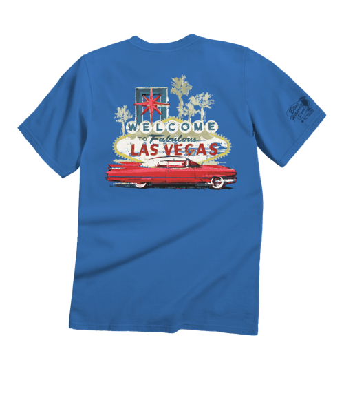 Vegas Caddy - Blue Hawaii Dyed Short Sleeve Crewneck T-Shirt