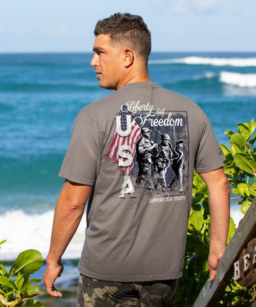 Our Troops - Crater Dyed® Short Sleeve Crewneck T-Shirt