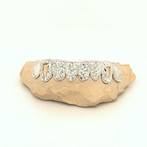 12pc Silver Diamond Dust Grillz