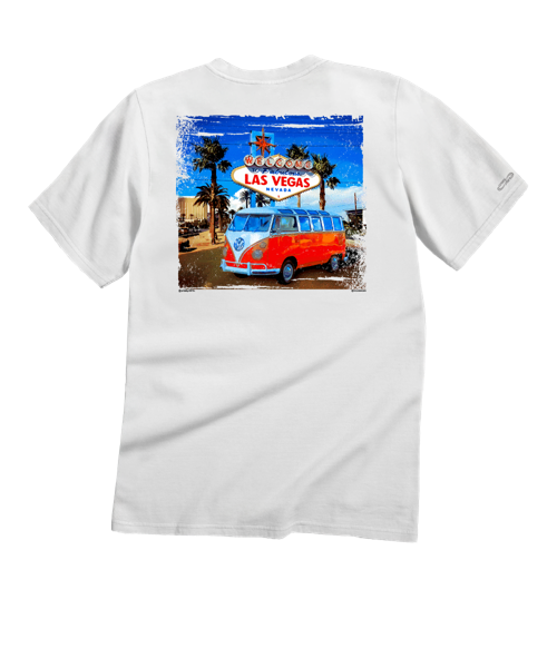 Volkswagen Vegas Sign - White Short Sleeve Crewneck T-Shirt