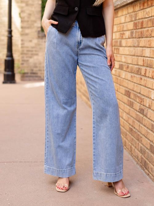 Just Black Light Denim Lightweight Relaxed Trouser