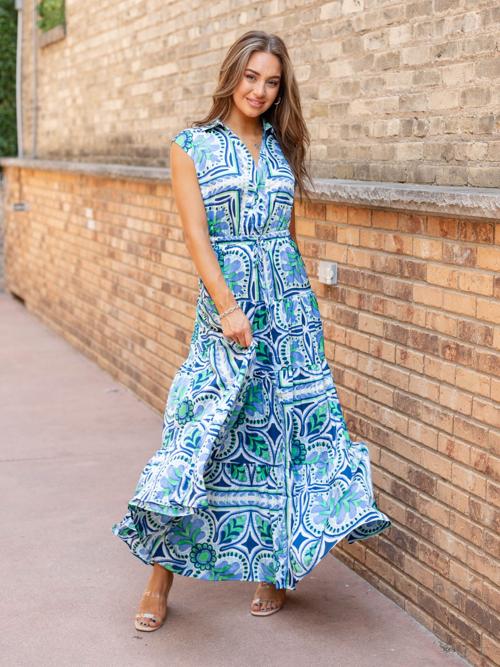 Pinch Floral Tiered Maxi Dress