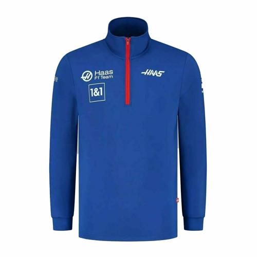 Haas Racing F1 Men's Team Fitted 1/4 Zip Sweatshirt