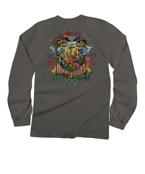 Trip To Haight Ashbury - Crater Dyed® Long Sleeve Crewneck T-Shirt