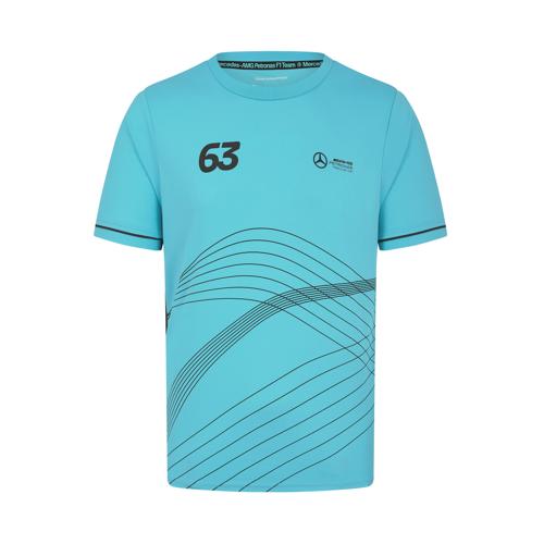Mercedes AMG Petronas F1 Men's George Russell Sportswear T-Shirt - Blue