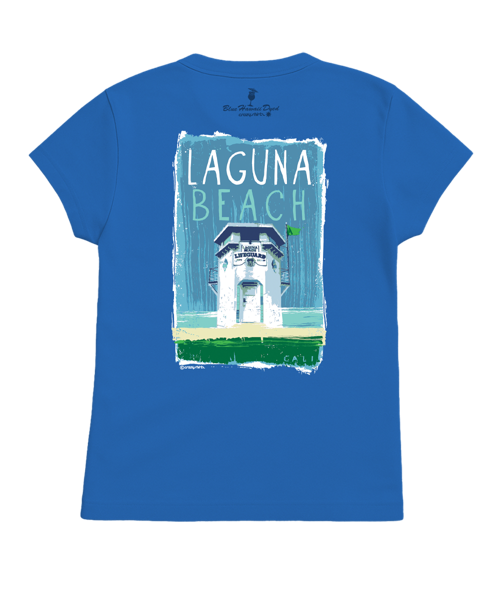 Laguna Paint - Blue Hawaii Dyed Short Sleeve Crewneck T-Shirt