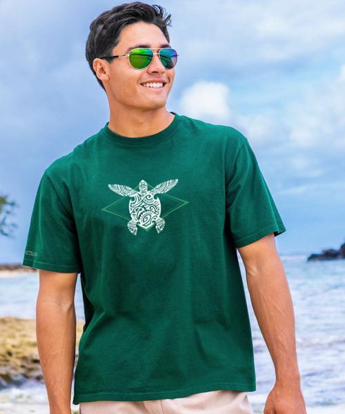 Moana Honu - Forest Green Short Sleeve Crewneck T-Shirt