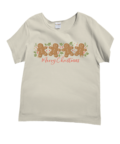 Gingerbread Man Band - Coconut Dyed Short Sleeve Scoop Neck T-Shirt