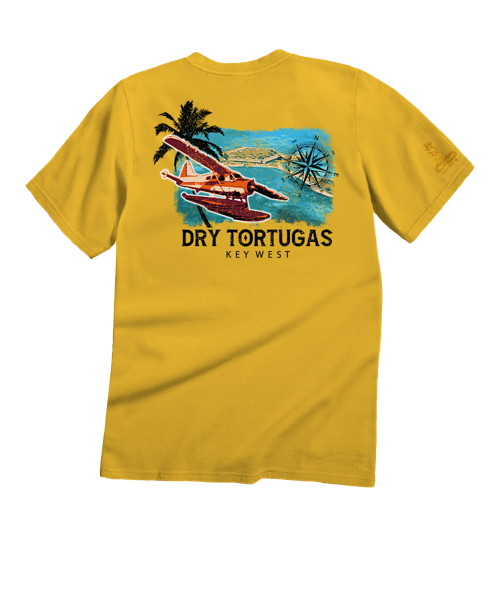 Dry Tortugas Flight - Pineapple Dyed Short Sleeve Crewneck T-Shirt
