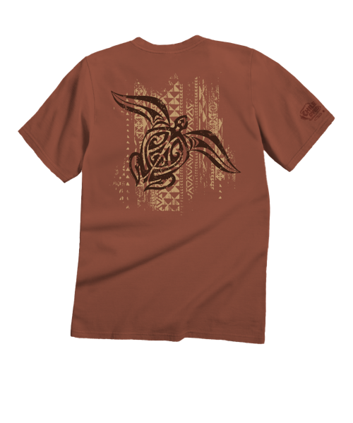 Textured Wrap Honu - Chile Dyed Short Sleeve Crewneck T-Shirt