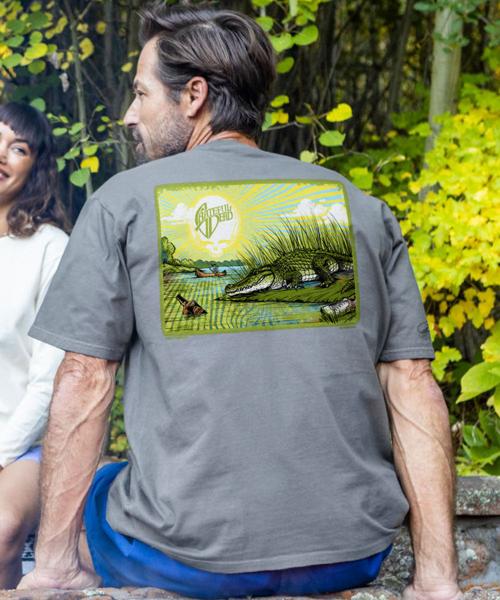 Grateful Dead Alligator - Crater Dyed® Short Sleeve Crewneck T-Shirt