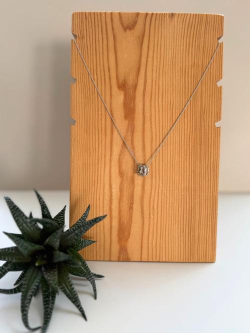 CZ Pave 3 Ring Necklace