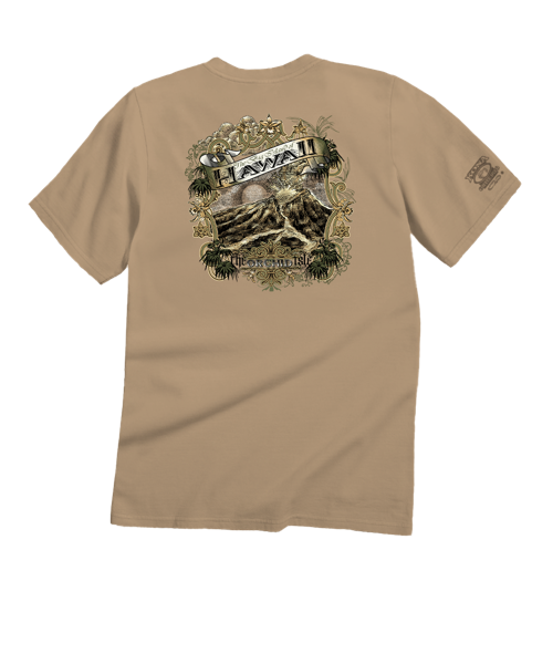 Etched Hawaii - Kona Coffee Dyed Short Sleeve Crewneck T-Shirt