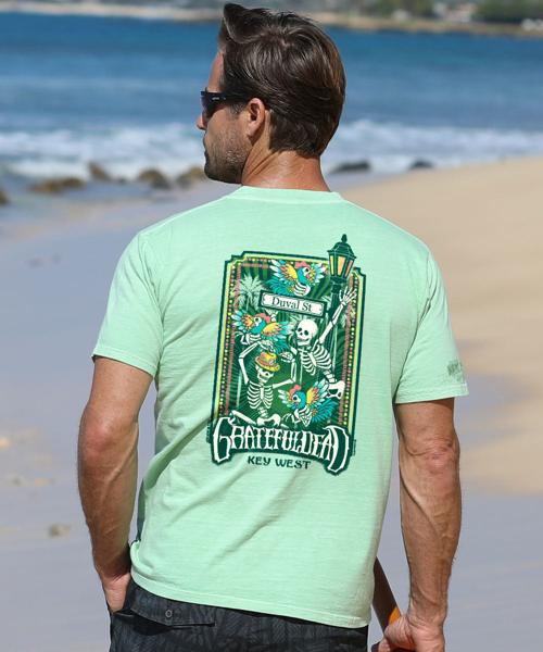 Grateful Dead Duval Street - Key Lime Dyed Short Sleeve Crewneck T-Shirt