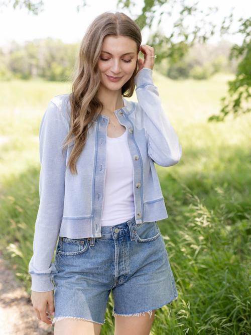 Z Supply Daily Knit Denim Cardigan