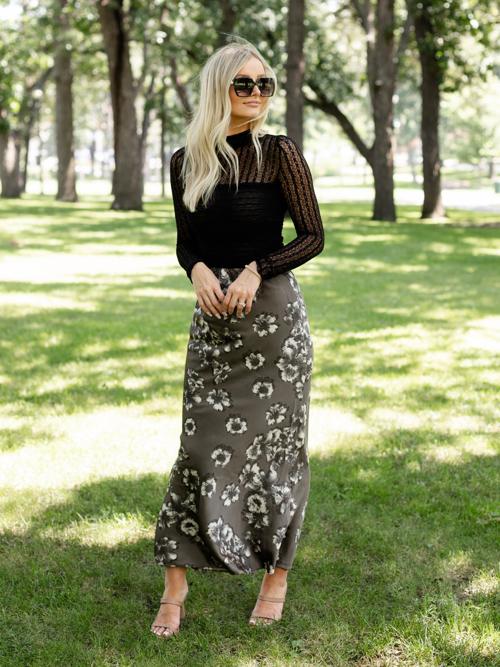 Satin Floral Maxi