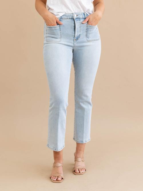 Dear John Jeanna Crop Patch Pocket Flare