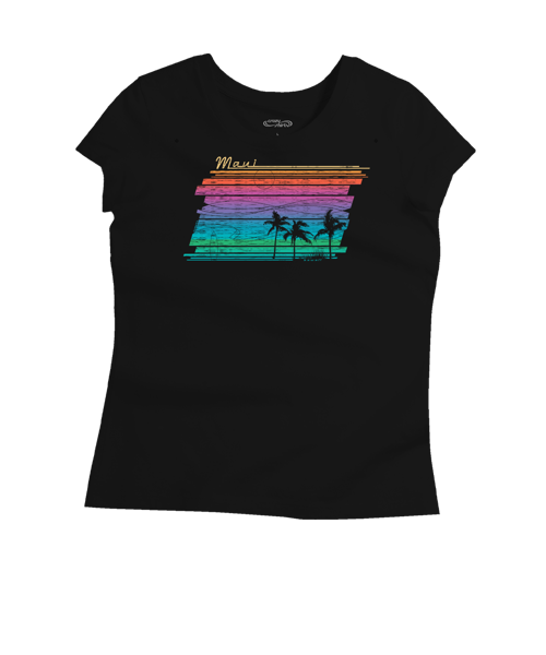 Abstract Beach - Jet Black Short Sleeve Pima T-Shirt