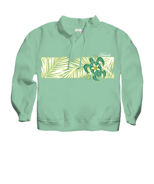 Honu Bliss - Key Lime Dyed Long Sleeve Lightweight Pullover