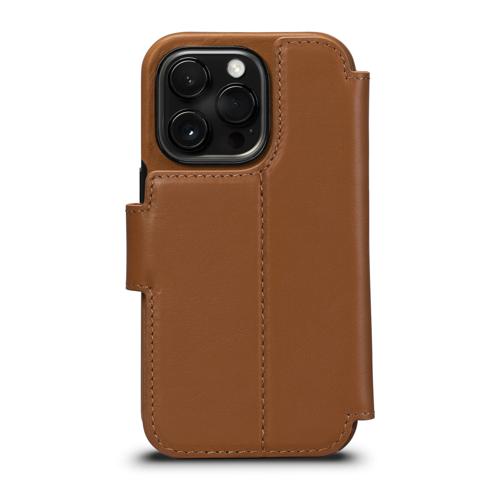 Check and Leather iPhone 14 Pro Case in Archive Beige