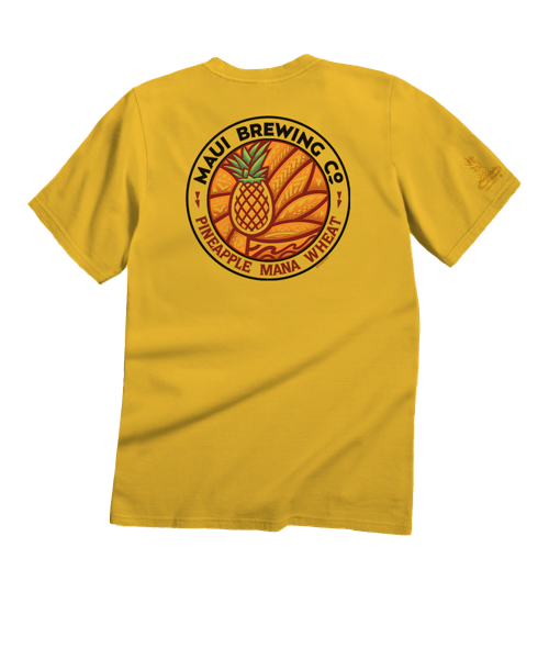 Maui Brewing Co Pineapple - Pineapple Dyed Short Sleeve Crewneck T-Shirt