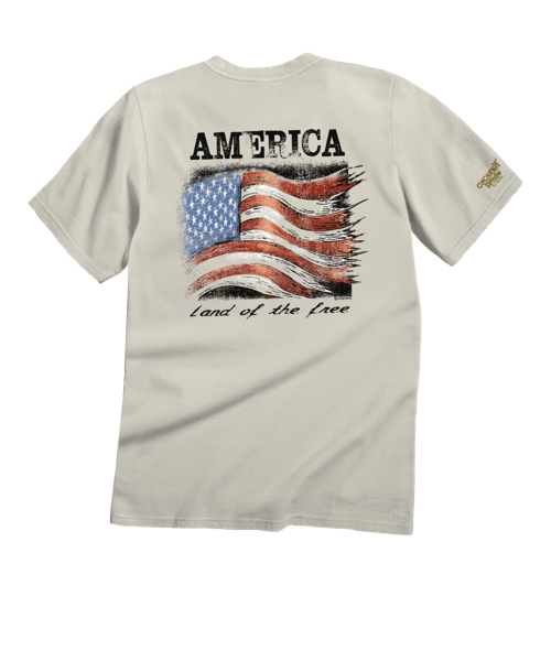 American Flag - Coconut Dyed Short Sleeve Crewneck T-Shirt
