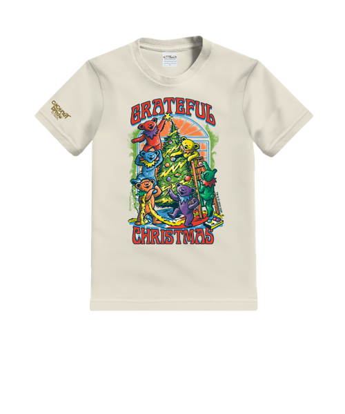 Grateful Dead Setting Up For Santa - Coconut Dyed Short Sleeve Crewneck T-Shirt