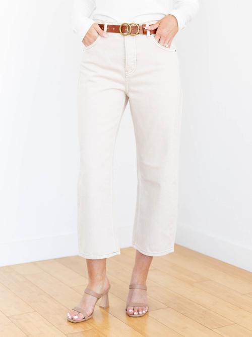 Free People Deep Trance Dropped BF - Casual Khaki
