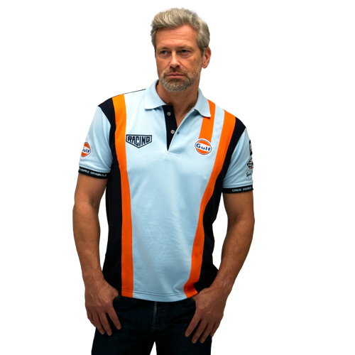 GrandPrix Originals Men's Gulf Racing Team Polo - Gulf Blue