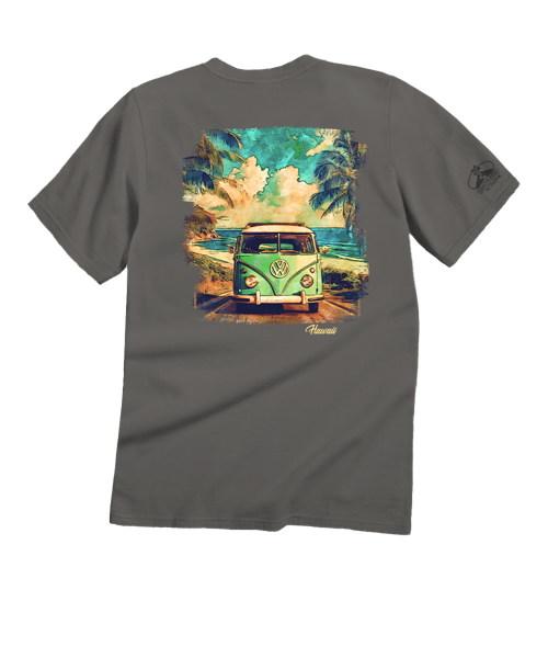 Volkswagen Van Watercolor - Crater Dyed® Short Sleeve Crewneck T-Shirt