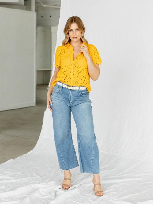 Skies Are Blue Eyelet Lace Top