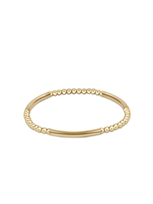 enewton Bliss Bar Gold Pattern 3mm Bead Bracelet