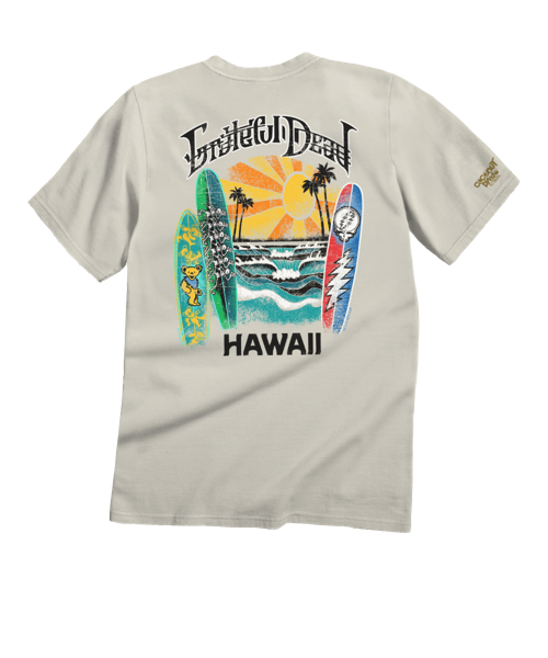 Grateful Dead Surfboards - Coconut Dyed Short Sleeve Crewneck T-Shirt