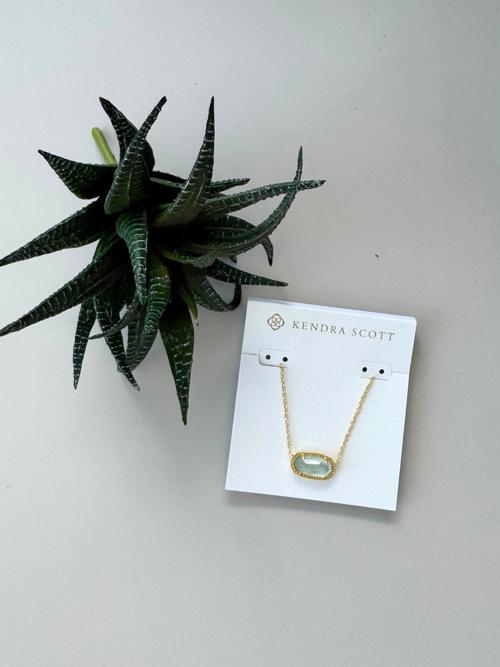 Kendra Scott Elisa Necklace - Gold Light Blue Illusion