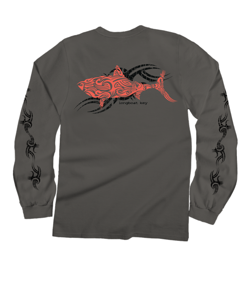Red Shark - Crater Dyed® Long Sleeve Crewneck T-Shirt