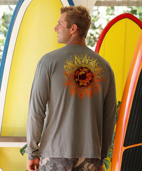 Tribal Sun - Crater Dyed® Long Sleeve Crewneck T-Shirt