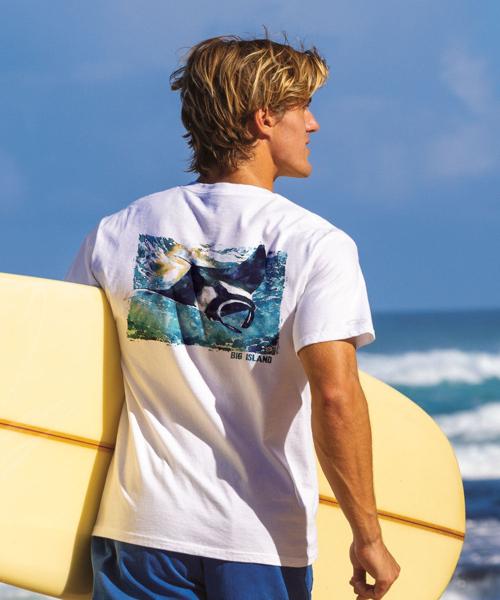 Manta Watercolor - White Short Sleeve Crewneck T-Shirt