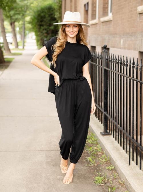 Elan Short Sleeve T-Shirt Jumpsuit