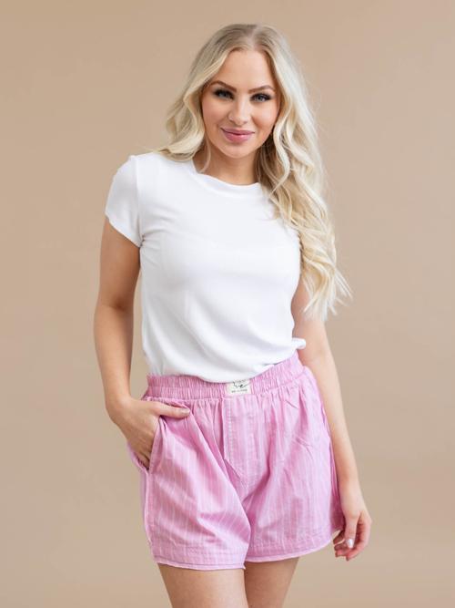 Free People Pink Combo Day To Day Boxer