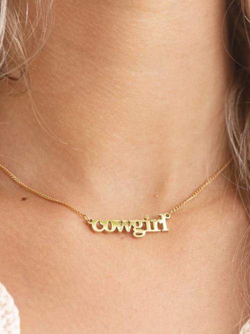 Cowgirl Script Necklace