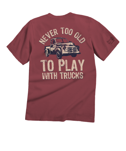 Never Too Old - Paradise Red Dyed Short Sleeve Crewneck T-Shirt