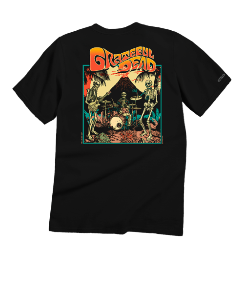 Grateful Dead Skeleton Dance - Black Short Sleeve Crewneck T-Shirt