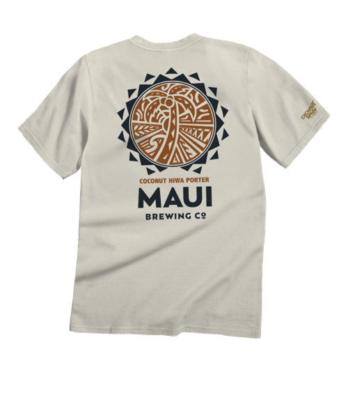 Maui Brewing Co Coconut Hiwa - Coconut Dyed Short Sleeve Crewneck T-Shirt