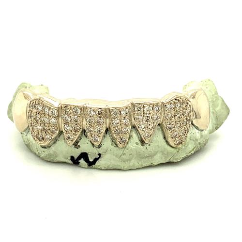 12pc Silver Diamond Dust Grillz