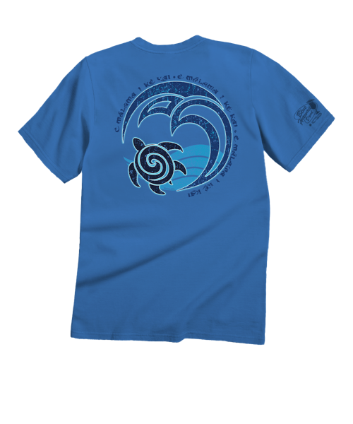 Malama - Blue Hawaii Dyed Short Sleeve Crewneck T-Shirt