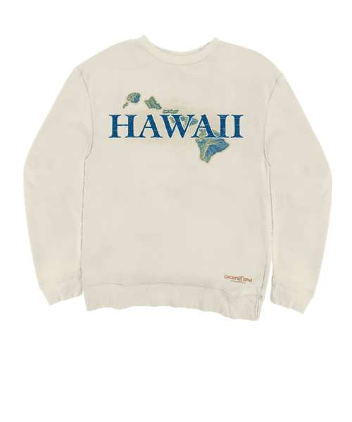 Hawaiian Islands - Coconut Dyed Long Sleeve Sweatshirt