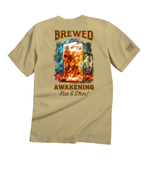 Brewed Awakening - Beer Dyed Short Sleeve Crewneck T-Shirt