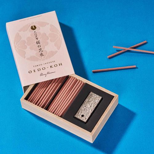 Yamatokou Sakura Incense and Incense Stand Set
