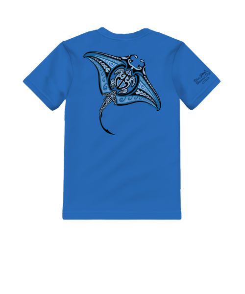 Ehukai Manta - Blue Hawaii Dyed Short Sleeve Crewneck T-Shirt