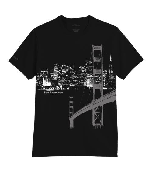 City Night - Jet Black Short Sleeve Pima T-Shirt